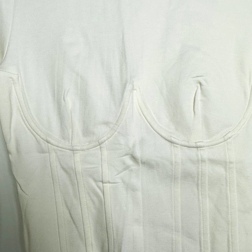 Lulus NWT Dressed to Skill Long Sleeve Underwire Classic Bodysuit White Sz Small - Picture 5 of 11